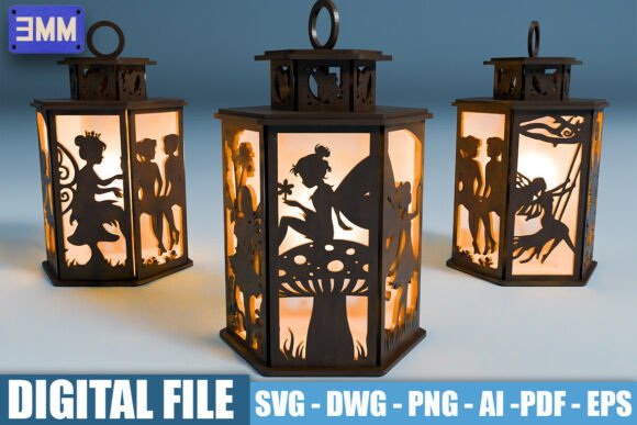 3D Fairy Lantern Laser Cut Files