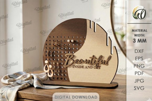 3D Jewelry Display Stand Laser Cut