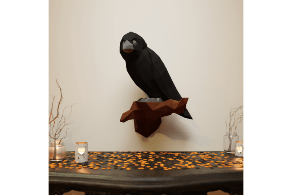 3D Papercraft Raven