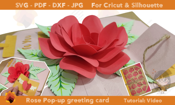 3D Pop-up Rose Greeting Card