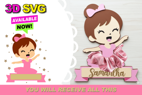 Ballerina Scrunchie Template 3D SVG: A Functional Papercraft Solution for Dance Enthusiasts