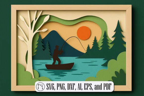 Crafting Dimensional Storytelling: The Strategic Value of the 3D Fishing Scene Shadow Box Layer SVG in Modern Design Workflows
