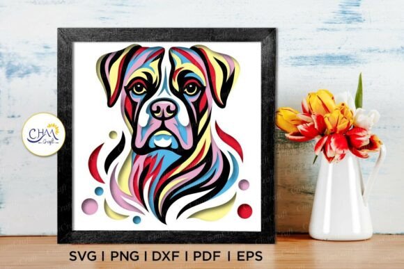 Evaluating the 3D Boxer Dog Shadow Box SVG for Custom Home Decor Projects
