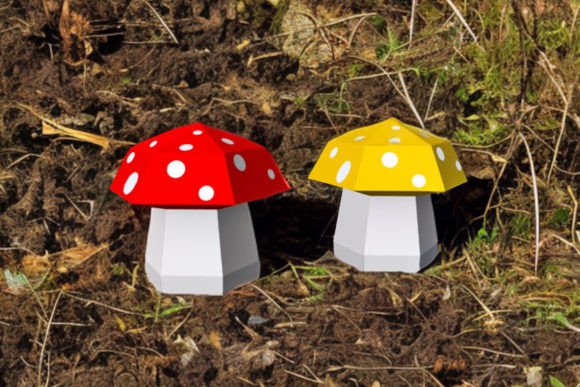 Mushroom Favor 3D Papercraft Design Guide