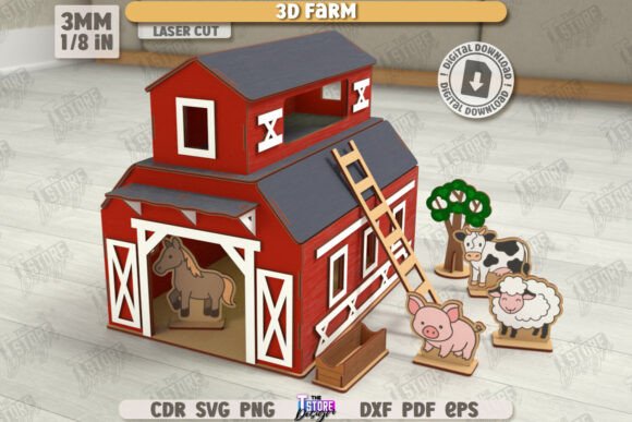 Strategic Applications of the 3D Layout Farm Model Laser Cut Barn for Precision Planning and Design