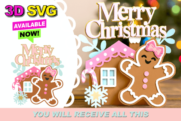 Transforming Festive Design: A Comprehensive Guide to the Pink Christmas Gingerbread Topper 3D SVG